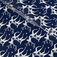 Dashing Through The Snow - Christmas Deer Navy Blue