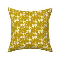 Dashing Through The Snow - Christmas Deer Yellow Gold