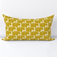 Dashing Through The Snow - Christmas Deer Yellow Gold