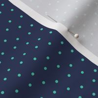 Sew Nice to have a Friend-Pigtail Patty & Lollypup Aplique Polka-Dots on blue Miniature Pin Dot 