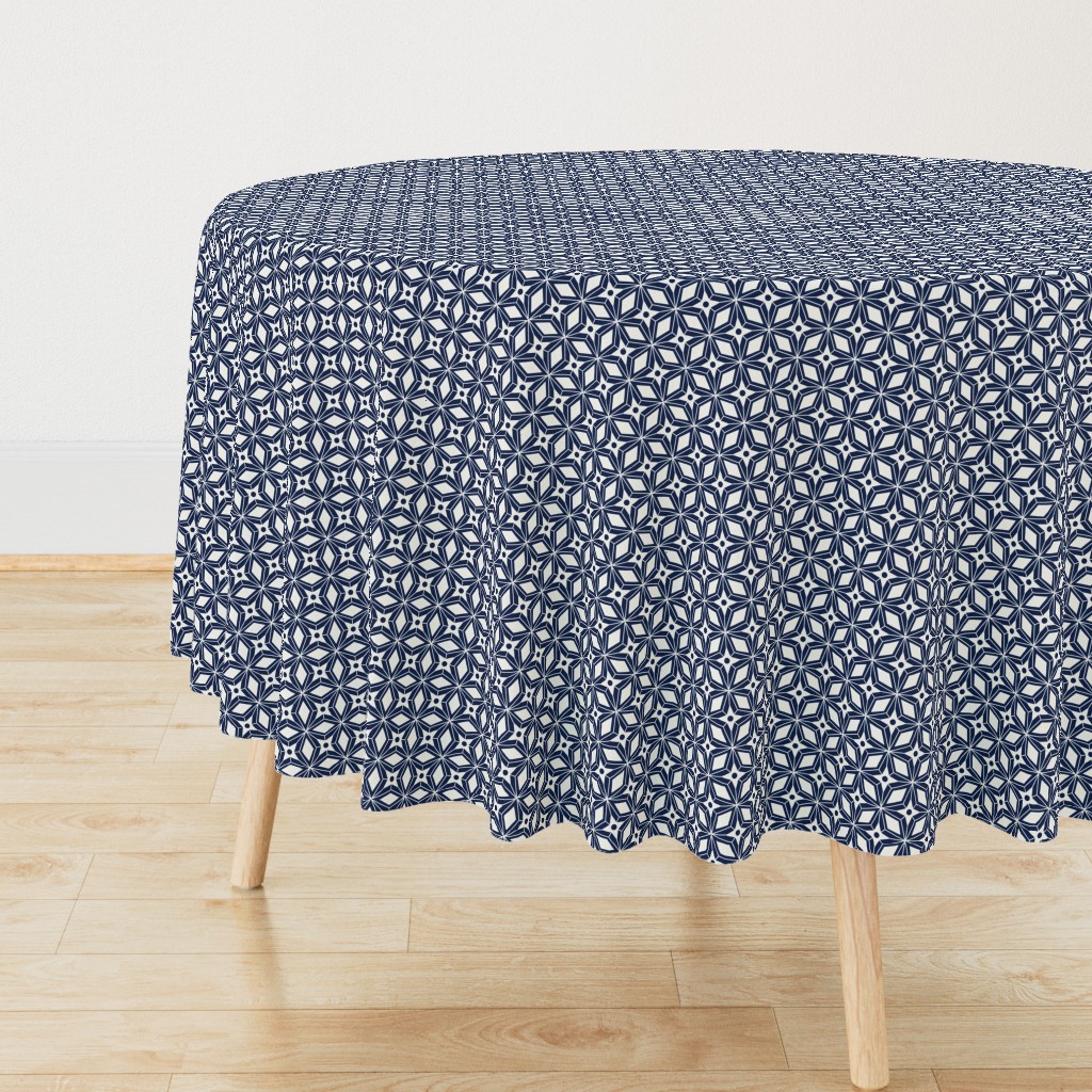 Starburst - Midcentury Modern Geometric Regular Scale Navy Blue