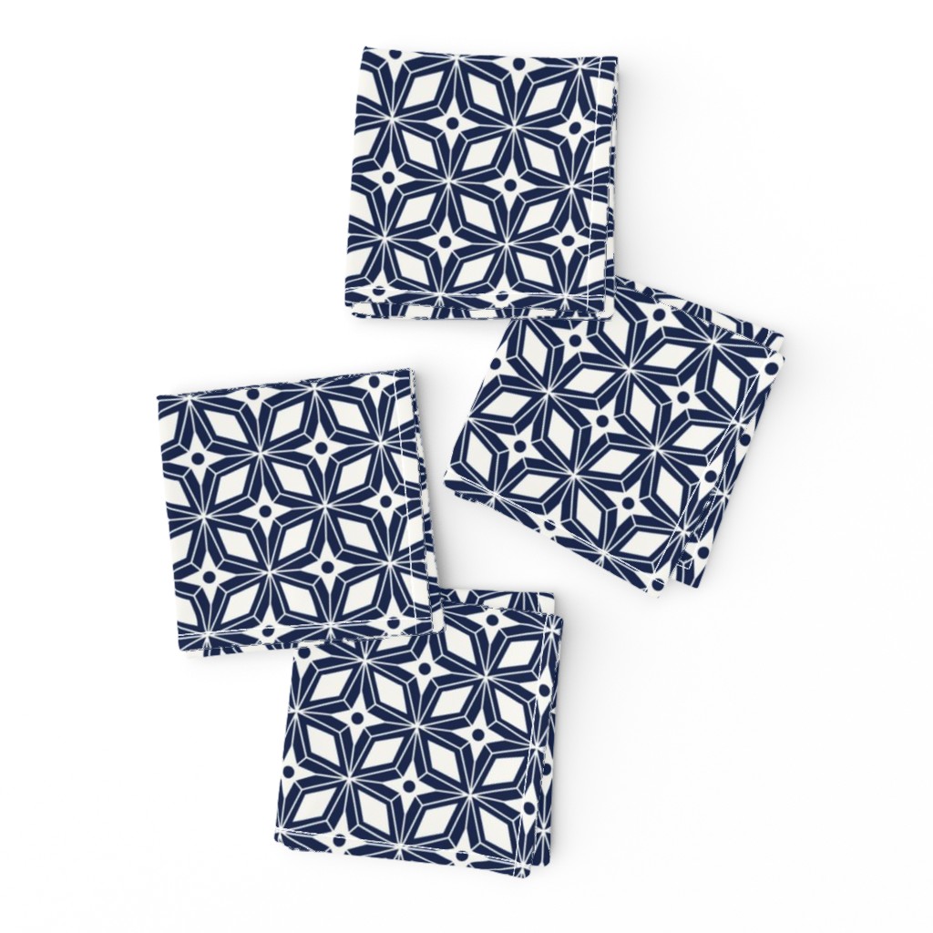 Starburst - Midcentury Modern Geometric Regular Scale Navy Blue