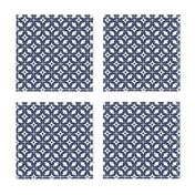 Starburst - Midcentury Modern Geometric Regular Scale Navy Blue