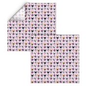 french bulldog fabric purple lavender pastel purple frenchie dogs and florals fabric