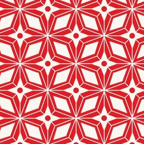 Starburst - Midcentury Modern Geometric Regular Scale Red