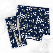 gold glitter navy triangle town