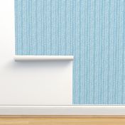 Ditsy Tribal Stripe Light Blue and White