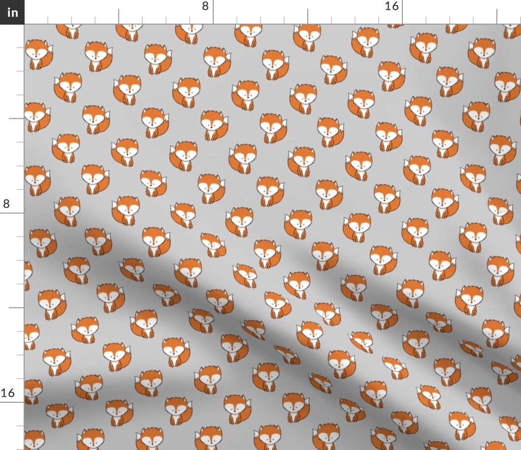 baby fox (small scale) || orange and grey