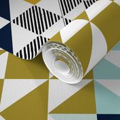 Aqua Adventurer Puzzle Wholecloth // Diagonal Stripe