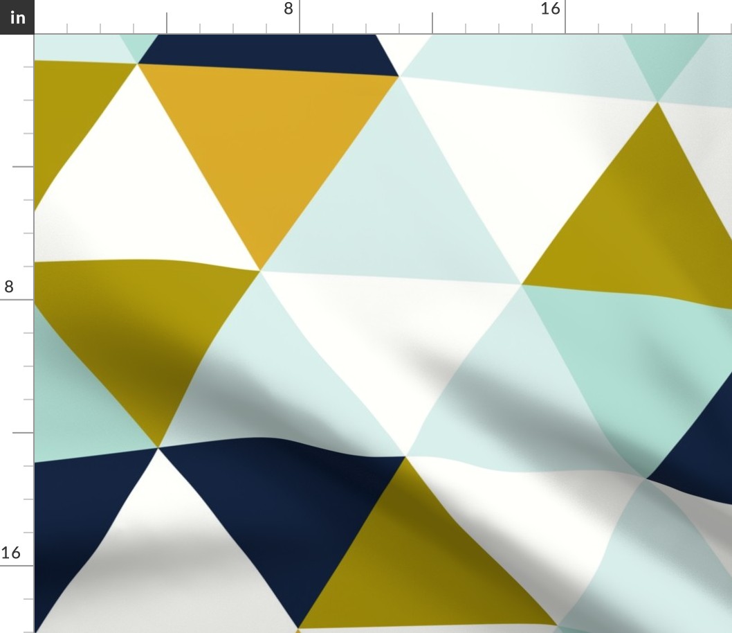 Aqua Adventurer Triangle Wholecloth // All Solids