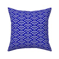 Japanese waves in cobalt blue and silver