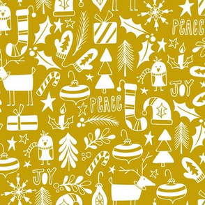 Peace & Joy Christmas - Yellow Gold