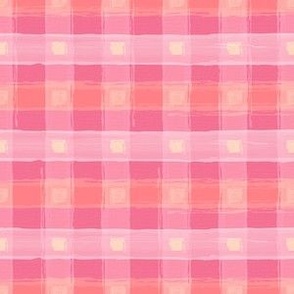 Watercolor Pink Plaid S