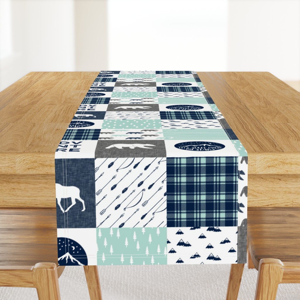 happy camper wholecloth quilt top || v6