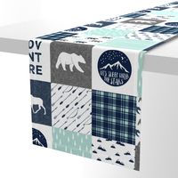 happy camper wholecloth quilt top || v6