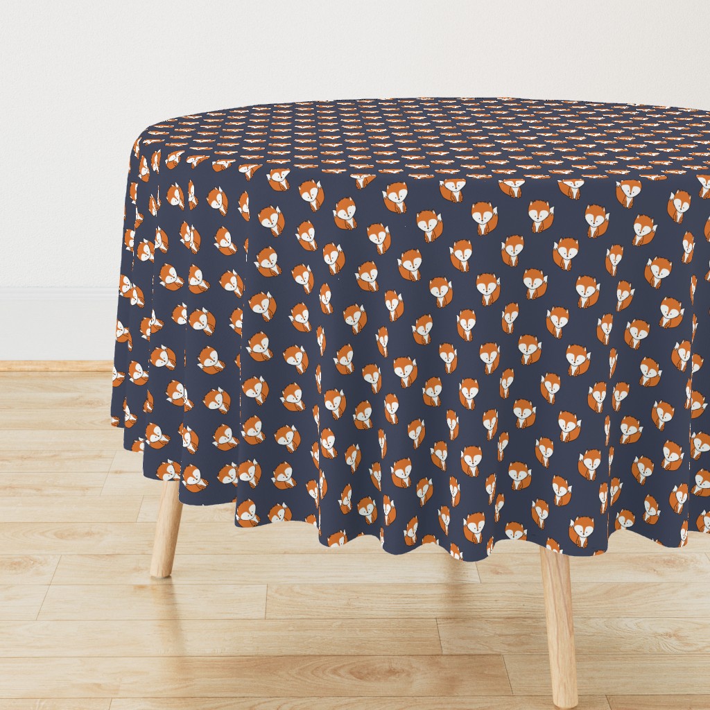 baby fox || orange and dark blue