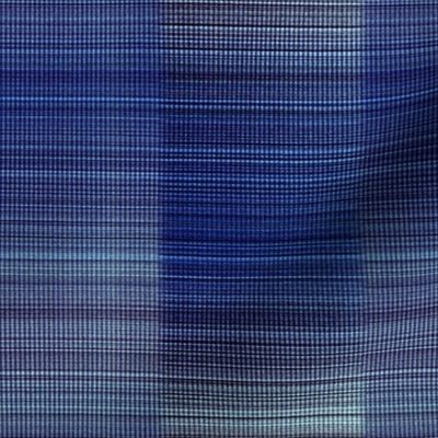 Warp weft cobalt blue ombre