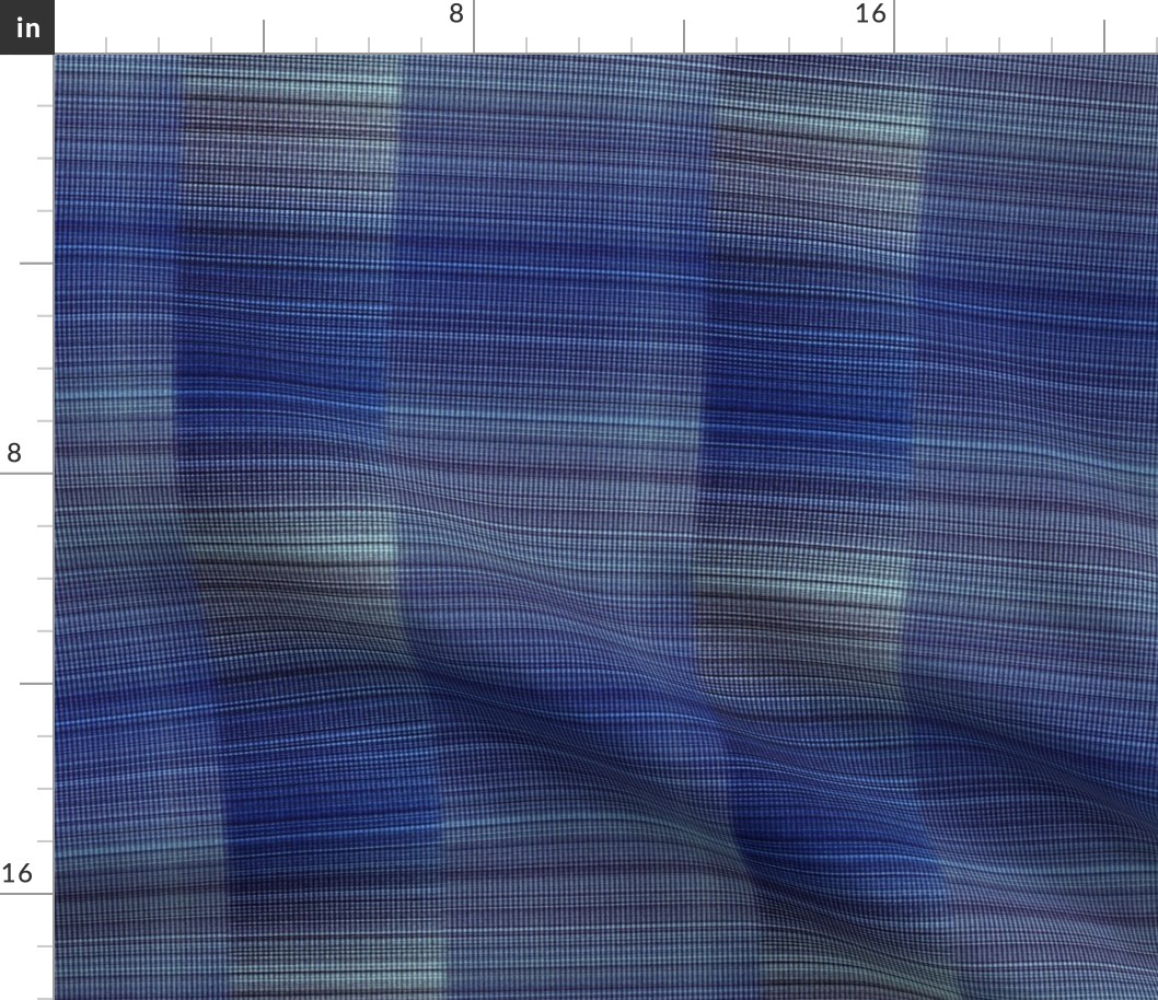 Warp weft cobalt blue ombre