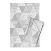 grey cheater triangle quilt