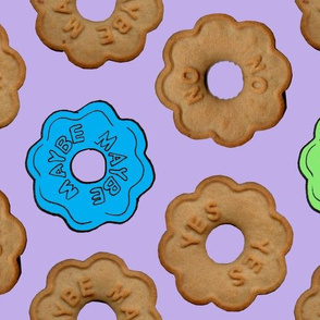 Yes, No, Maybe Cookie - Purple