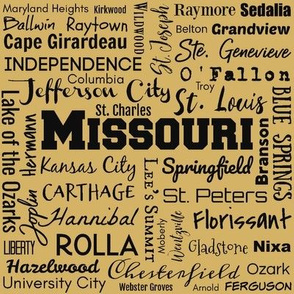 Missouri cities, yellow