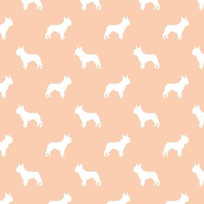 boston terrier silhouette fabric dog silhouette design - apricot