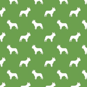 boston terrier silhouette fabric dog silhouette design - asparagus