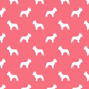 boston terrier silhouette fabric dog silhouette design - brink pink