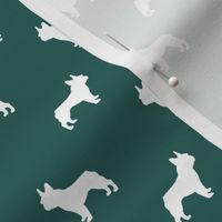 boston terrier silhouette fabric dog silhouette design - eden green