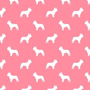 boston terrier silhouette fabric dog silhouette design - flamingo pink