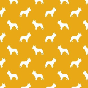 boston terrier silhouette fabric dog silhouette design - goldenrod