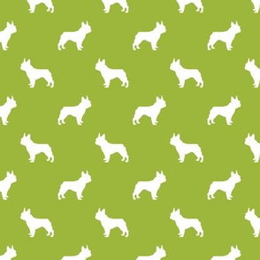 boston terrier silhouette fabric dog silhouette design - lime green