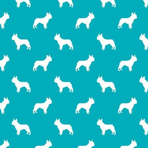 boston terrier silhouette fabric dog silhouette design - peacock