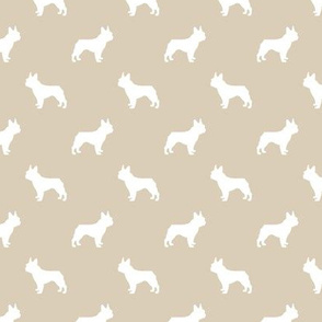 boston terrier silhouette fabric dog silhouette design - sand