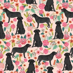 black lab florals fabric labrador retriever floral fabric