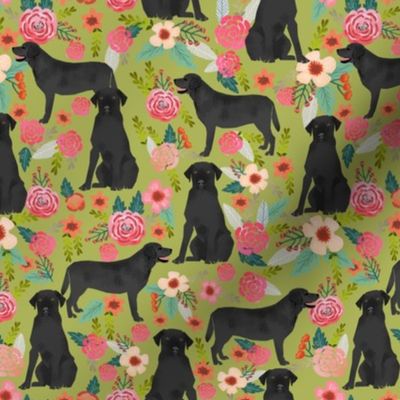 black lab florals fabric labrador retriever floral fabric