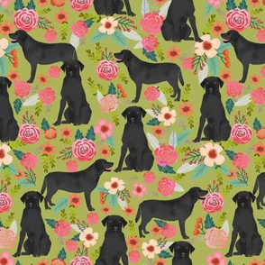 black lab florals fabric labrador retriever floral fabric