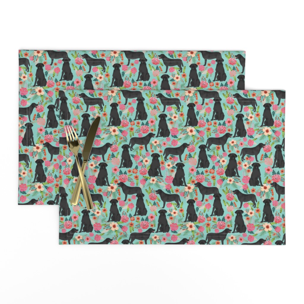 black lab florals fabric labrador retriever floral fabric