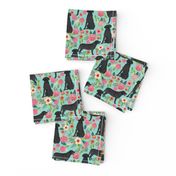 black lab florals fabric labrador retriever floral fabric