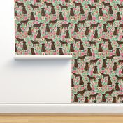 chocolate lab florals fabric labrador retriever floral fabric