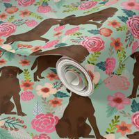 chocolate lab florals fabric labrador retriever floral fabric