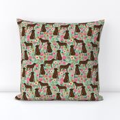 chocolate lab florals fabric labrador retriever floral fabric