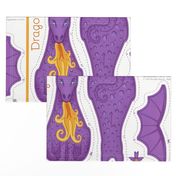 Dragon Cut and Sew Plushie - Purple