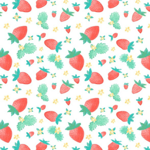 Watercolor Summer Strawberries