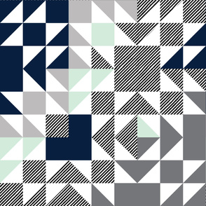 into the wild puzzle wholecloth // diagonal stripes