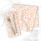 geo florals // blush and white geometric flowers design