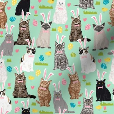 cats kitty cat pastel easter bunny cute pink easter eggs design