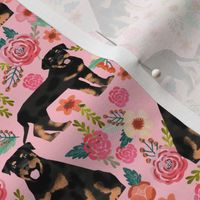 rottweiler floral dog fabric rottweilers dog design