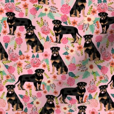 rottweiler floral dog fabric rottweilers dog design