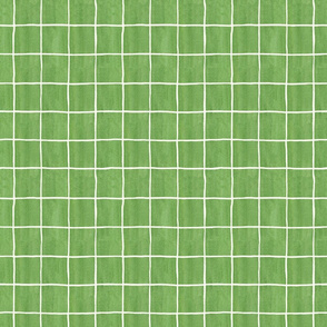Grid, green and cream
